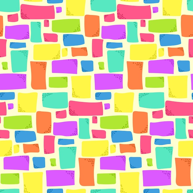 Abstract pattern with bright colorful rectangles