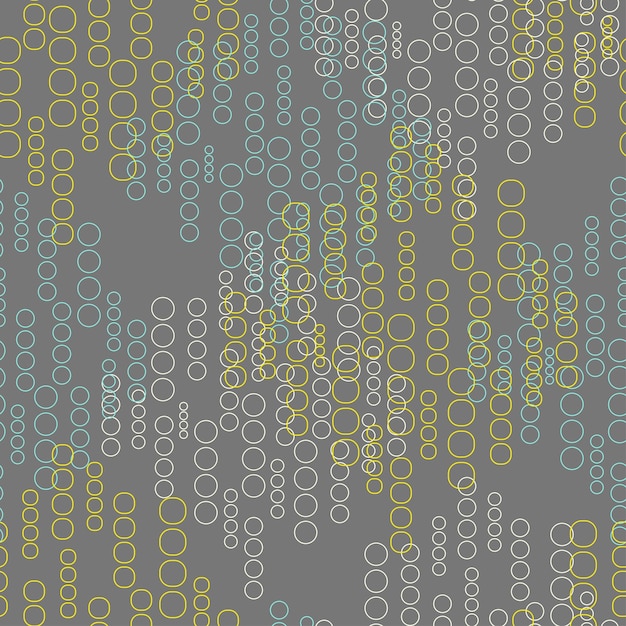 혼란스러운 줄무늬와 모양이 있는 추상 패턴 어두운 배경에 노란색 현대적인 색상