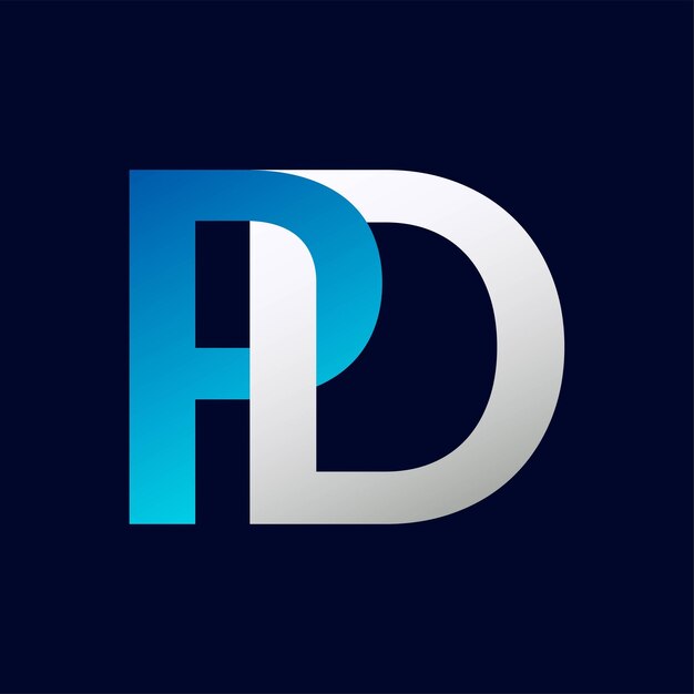 Abstract PD letter logo ontwerp sjabloon Vector logo illustratie