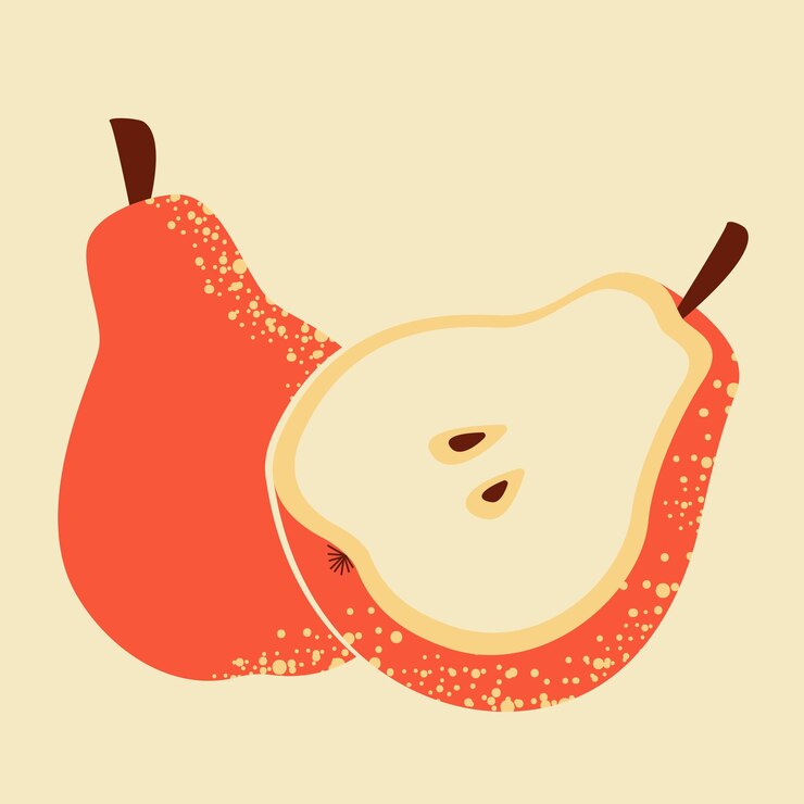 वेक्टर abstract pears modern illustration ripe fruit juicy organic food abstract drawing isolated