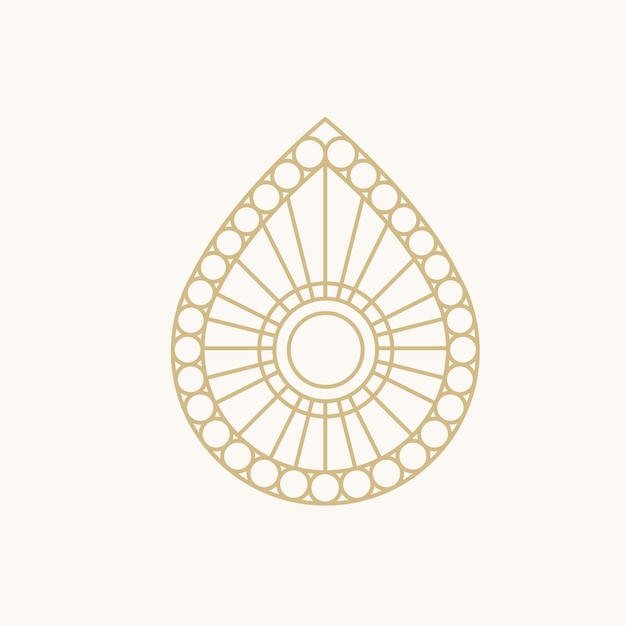 抽象的なペンダント ロゴ デザイン テンプレート