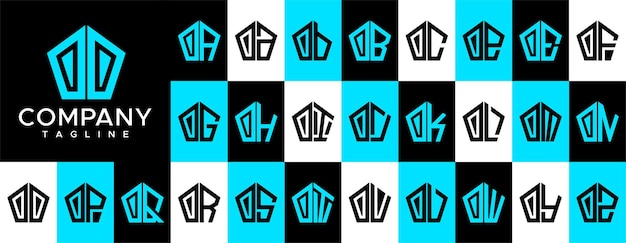 ベクトル 抽象的な五角形文字 oo o ロゴ デザインのベクトル。