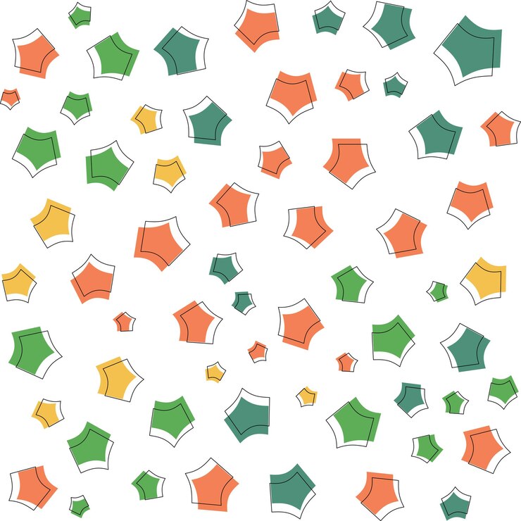 Vector abstract pentagon shape pattern