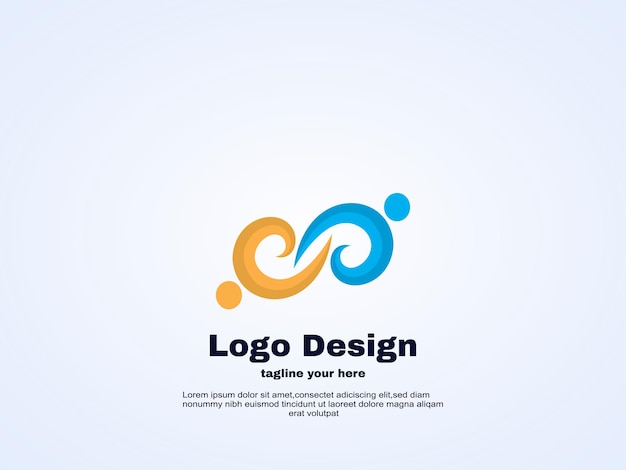 Vector abstract people logo icon vector illustration design template