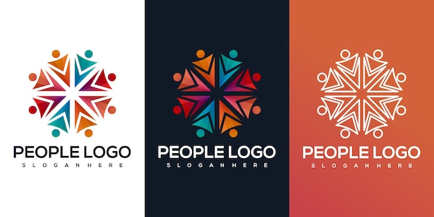 Vector abstract people logo