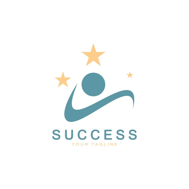 Abstract people success logo design fun people healthy people sport community people symbol vector