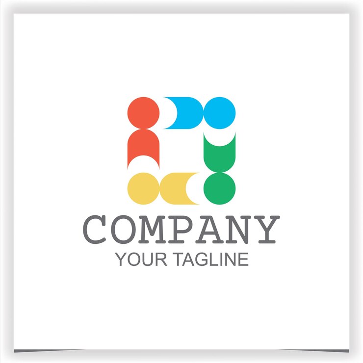 Vector abstract people symbol togetherness and community concept design