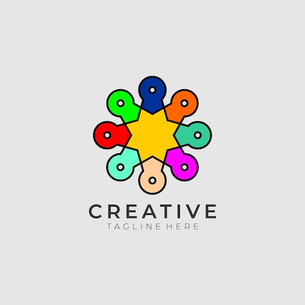 Abstract People symbol, togetherness and community concept design