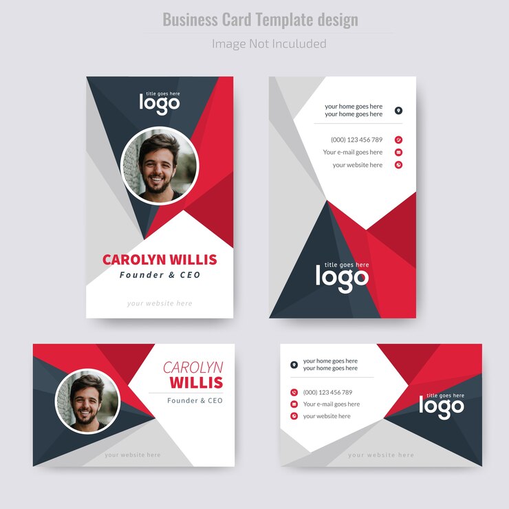 Vector abstract personal business card