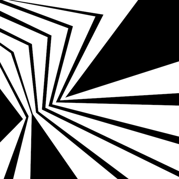 Abstract perspective line monochrome graphic