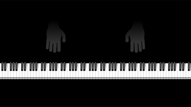 Abstract Piano Keys Music Keyboard Instrument Song Melody Vector Design Style