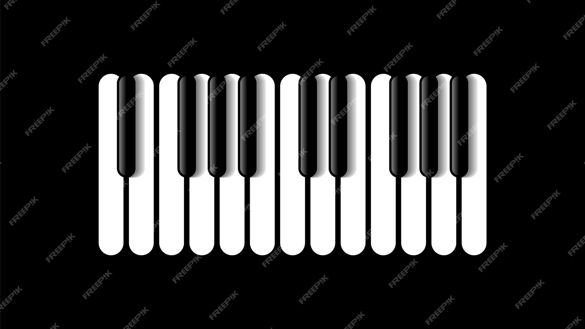 Premium Vector | Abstract piano keys music keyboard instrument song melody  vector design style