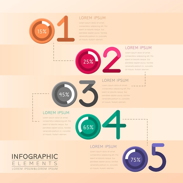 Vector abstract pie chart infographics