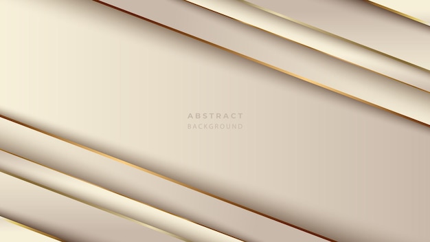 Vector abstract pink elegant diagonal gold stripes overlapping layer with shadow on golden background