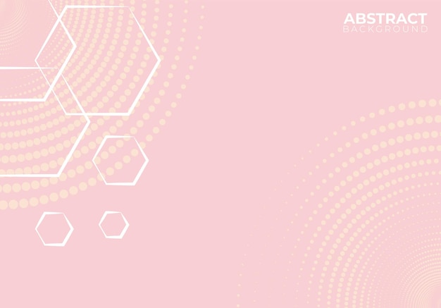 abstract pink geometri background with hexagon and dot pattern