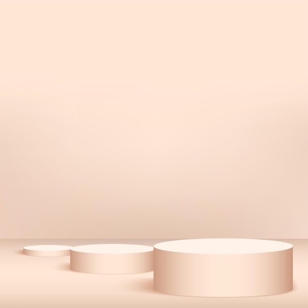 Abstract pink geometric 3d podiums.