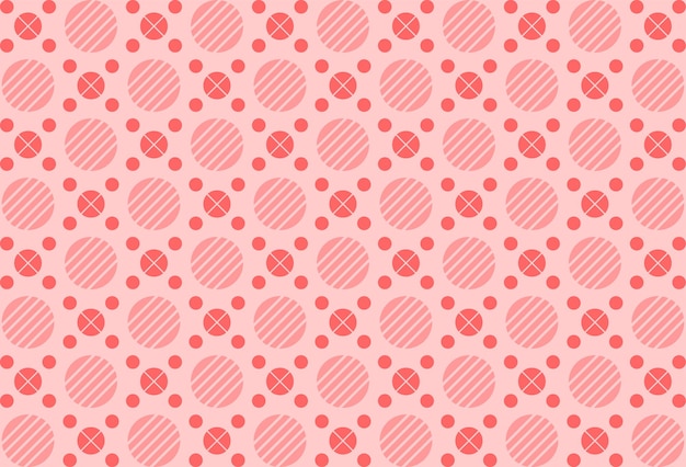 Abstract pink geometric circle seamless pattern