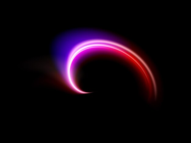 Vector abstract pink light on a black background