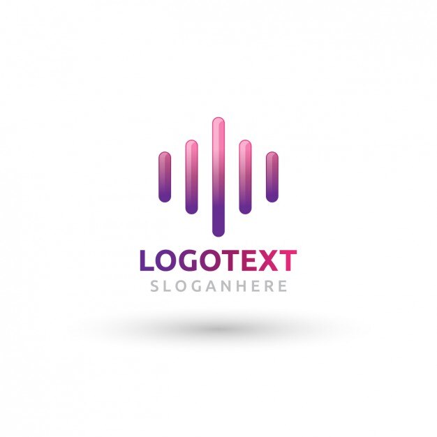 Vector abstract pink and purple logo