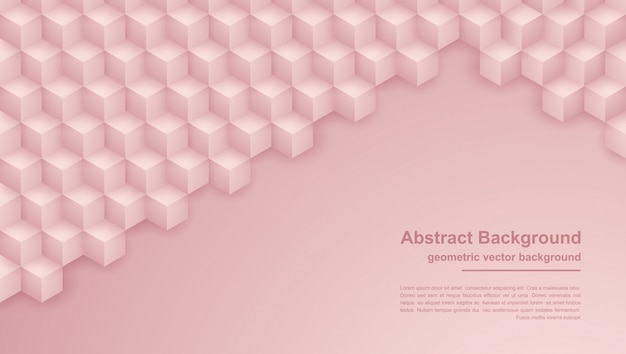 Vector abstract pink texture background with hexagon shapes.