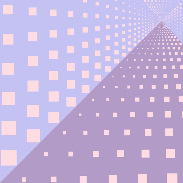 abstract pink tunnel made of squares