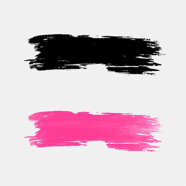 Vector abstract pink watercolor brush strokes