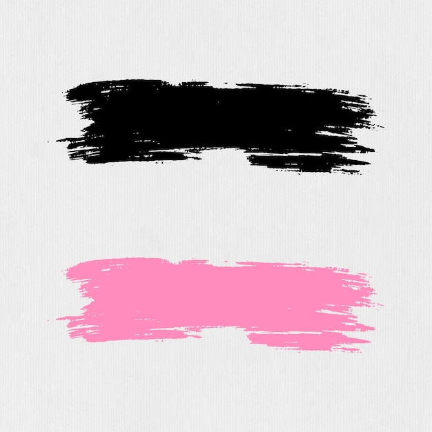 Abstract pink watercolor brush strokes