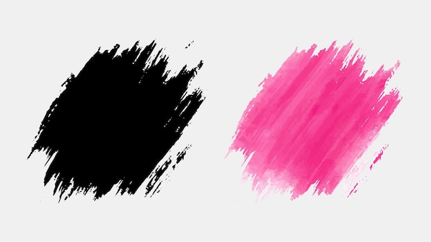 Abstract pink watercolor brush strokes