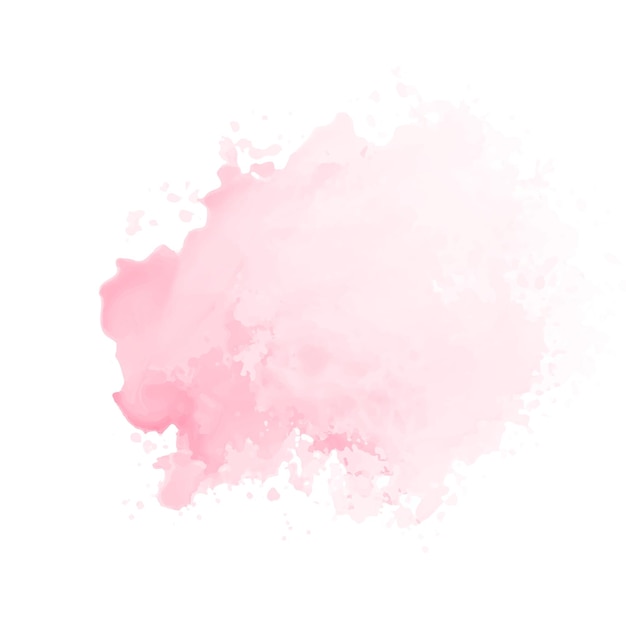 Abstract pink watercolor water splash Vector watercolour texture in rose color