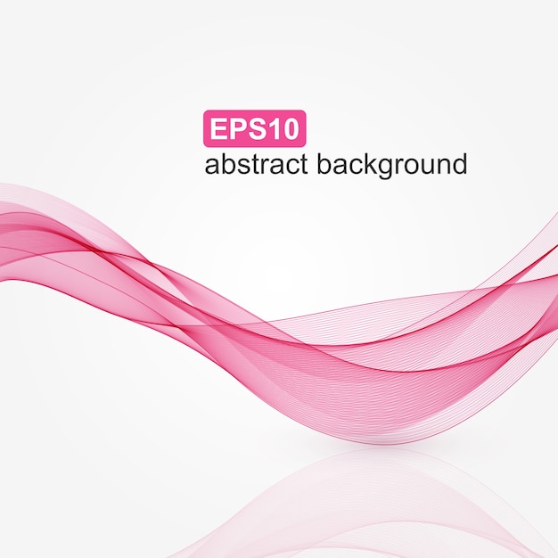 Vector abstract pink wave background.