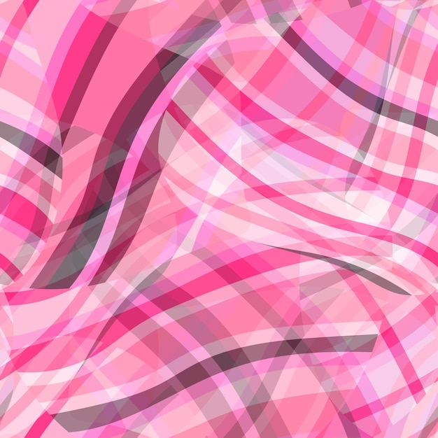Vettore astratto rosa ondulato modello geometrico arte di sfondo nello stile di forme astratte ma riconoscibili strisce e forme traslucide sovrapposte