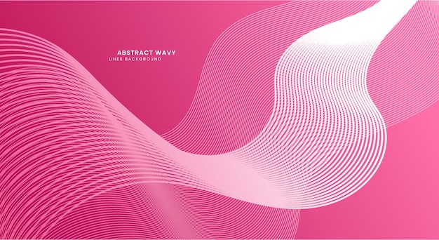 抽象的なピンクの波状の線の背景