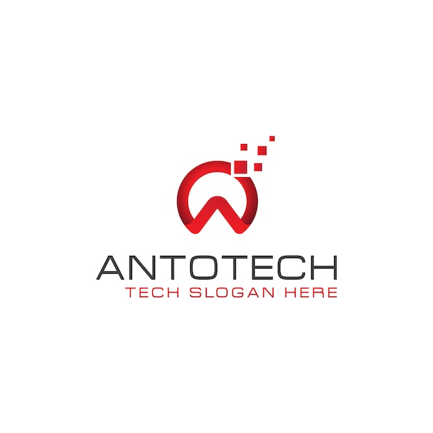 abstract pixel letter a logo