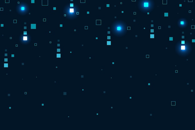 Vector abstract pixel rain background