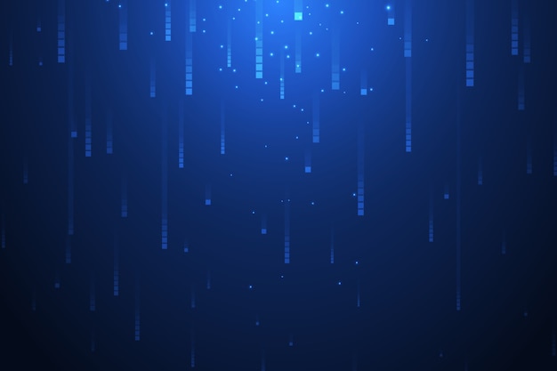 Vector abstract pixel rain background