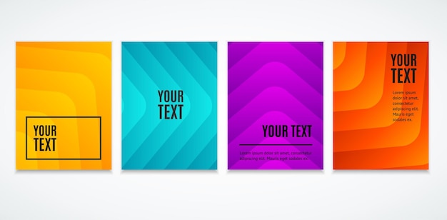 Абстрактные плакаты карты рекламного дизайна вектор
