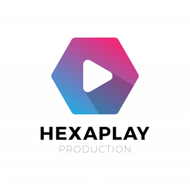 Абстрактный play media logo