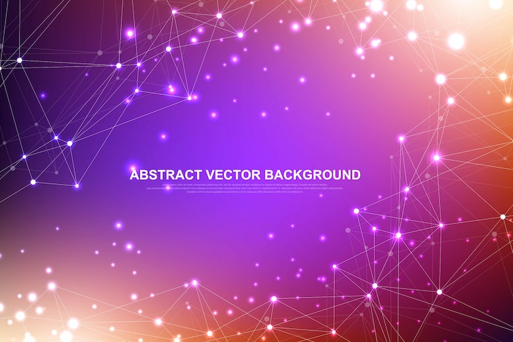 Vector abstract plexus background with connected lines and dots. plexus geometric effect big data with compounds. lines plexus, minimal array. digital data visualization. illustration