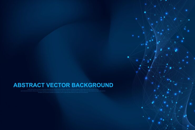 Vector abstract plexus background with connected lines and dots. plexus geometric effect big data with compounds. lines plexus, minimal array. digital data visualization. vector illustration