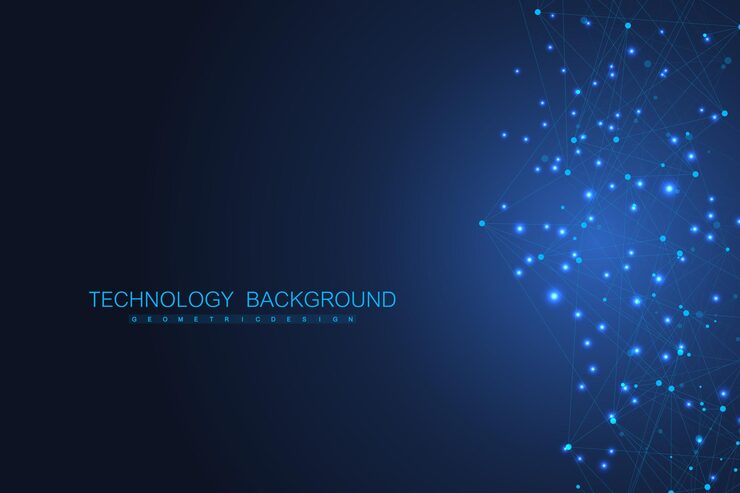 Vector abstract plexus background with connected lines and dots. wave flow. plexus geometric effect big data with compounds. lines plexus, minimal array. digital data visualization. vector illustration.