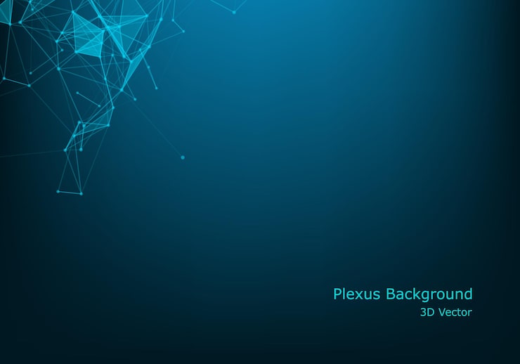 Vector abstract plexus background with connected lines and dots wave flow plexus geometric effect big data with compounds lines plexus minimal array digital data visualization vector illustration