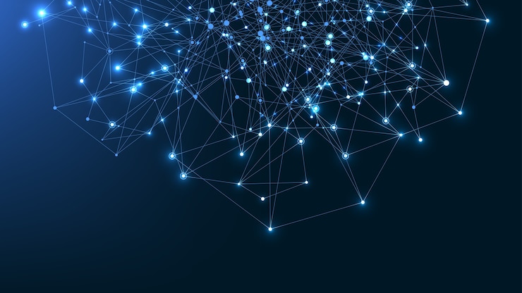 Vector abstract plexus background with connected lines and dots