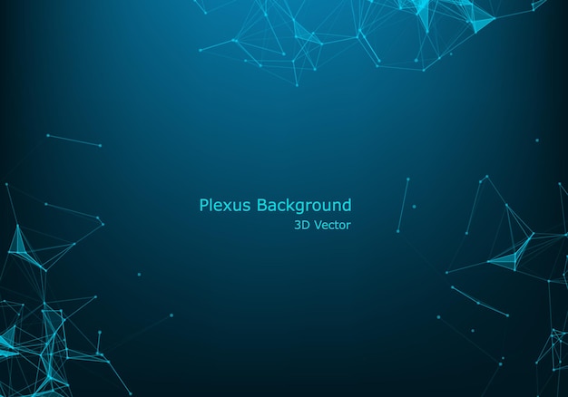 Abstract plexus background with connected lines and dots