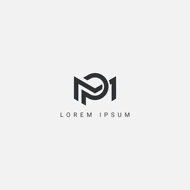 Premium Vector  Abstract monogram initial p m letter logo template