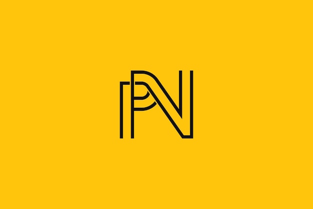 Abstract PN NP P N Letters Logo Monogram icon