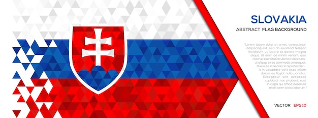 Abstract polygon Geometric Shape background Slovakia flag