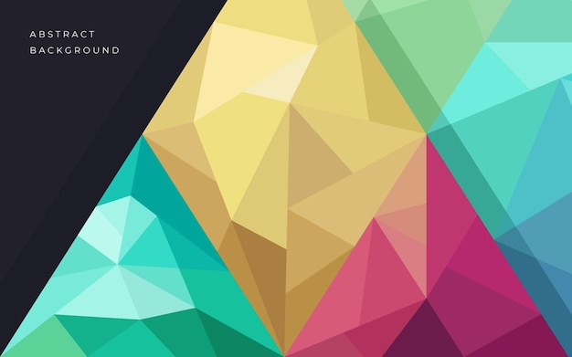 abstract polygon triangle full color background