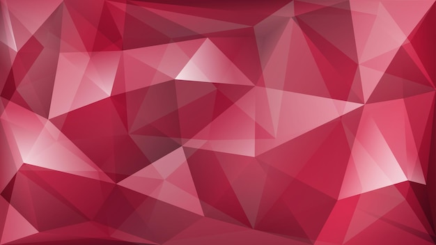 ベクトル 赤い色の多くの三角形の抽象的な多角形の背景