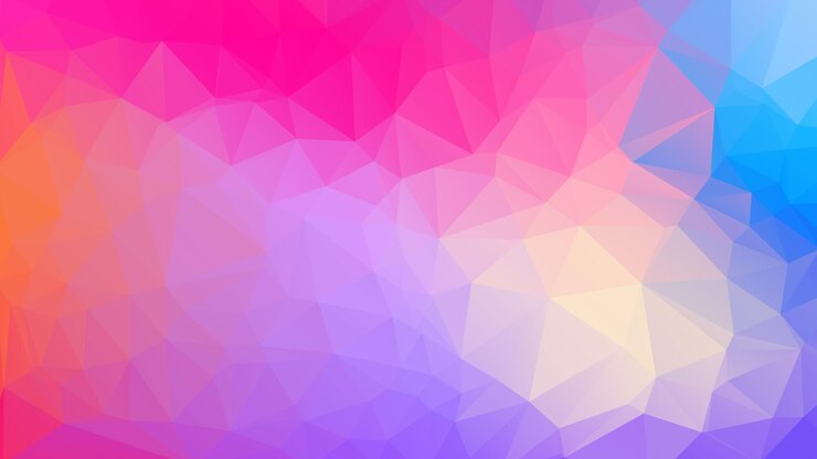 Vector abstract polygonal background in pink and blue, vector illustration.