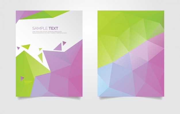 abstract polygonal brochure template